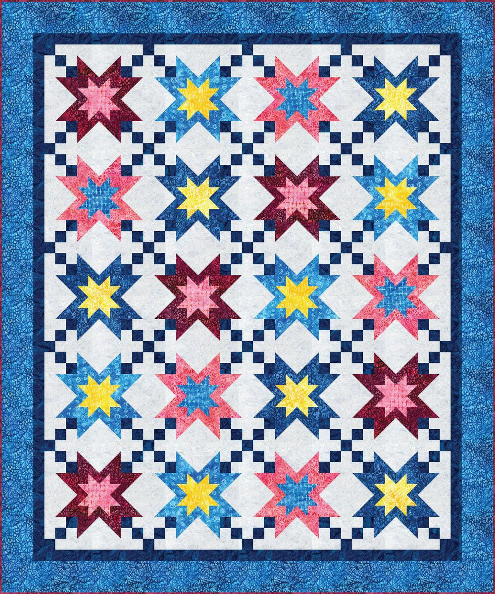 Summer Stars Quilt Free Pattern Download Batiks Etcetera & Sew What