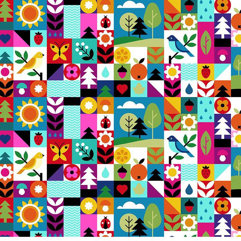 In the Beginning Flock Together 3FT 1 Multi – Batiks Etcetera & Sew ...