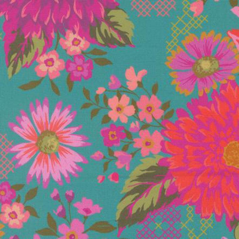 Moda Parlor 11960 15 Teal – Batiks Etcetera & Sew What Fabrics