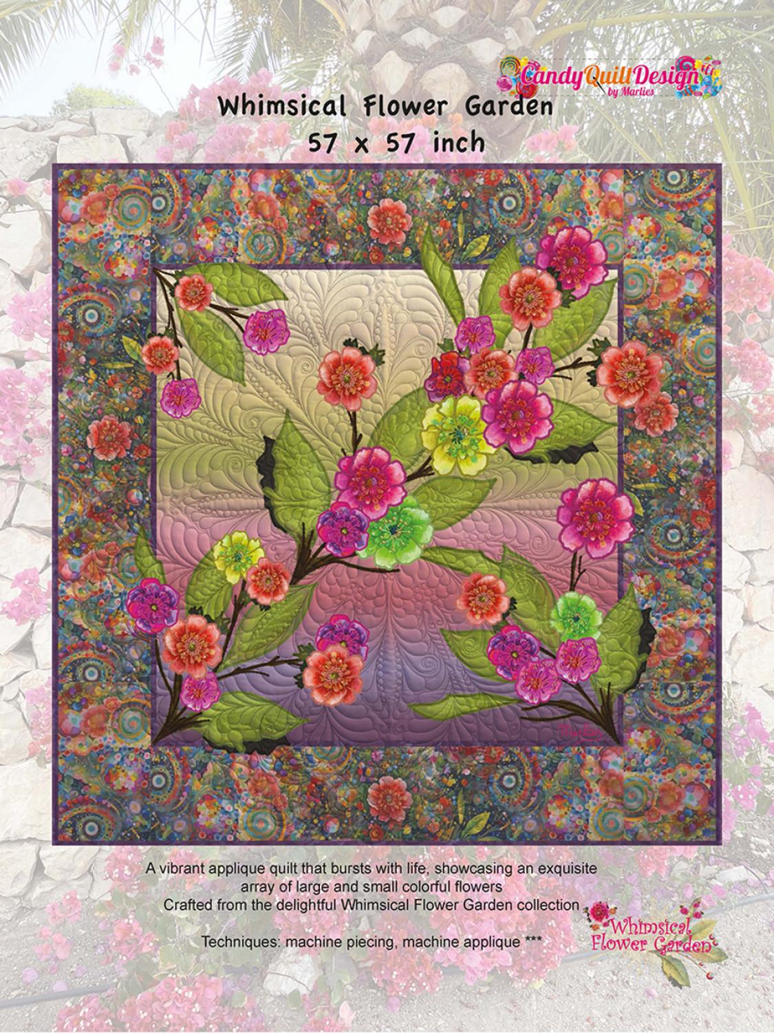 Whimsical Flower Garden patternBy Marlies Janssen for Candy Quilt