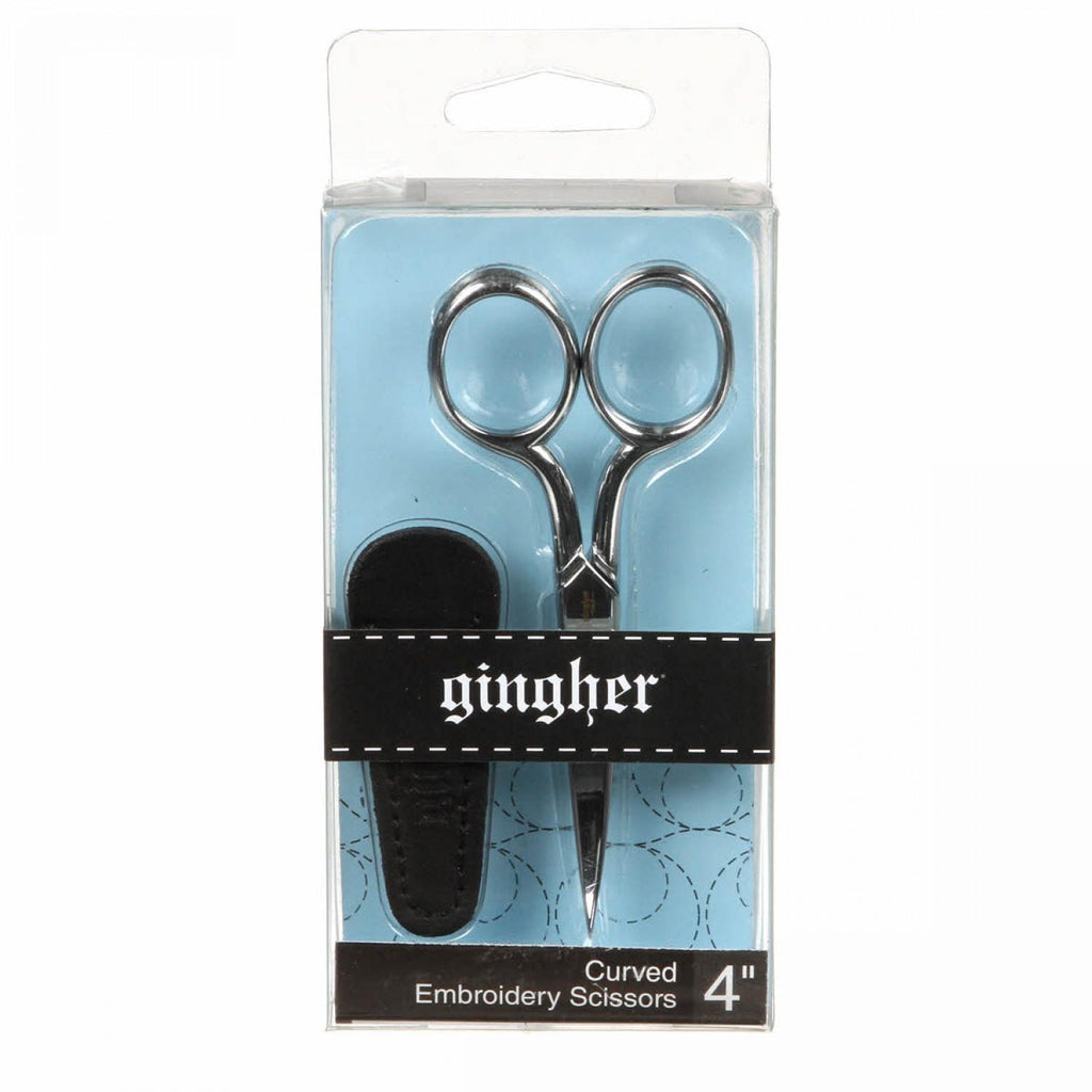 Gingher 4 Inch Curved Blade Embroidery Scissors – Batiks Etcetera & Sew  What Fabrics